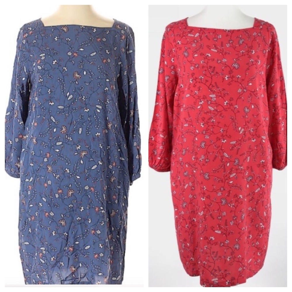 🚫SOLD🚫 NWOT LOT TWO Gap Fall Floral Square Neck Dresses M
